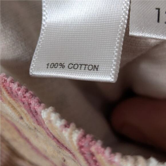 Ann Taylor Loft 4 Corduroy Floral Skirt Brown Pink Retro Y2K Fall Cotton Womens - Picture 3 of 4